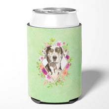 Load image into Gallery viewer, Catahoula Leopard Dog Green Flowers Can or Bottle Hugger CK4409CC