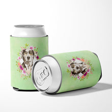 Load image into Gallery viewer, Catahoula Leopard Dog Green Flowers Can or Bottle Hugger CK4409CC