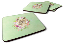 Load image into Gallery viewer, Cairn Terrier Green Flowers Coasters - Set of 4 Lightweight Foam, Absorbent Drink Coasters  CK4410FC