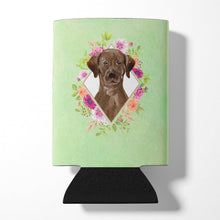 Load image into Gallery viewer, Chocolate Labrador Green Flowers Can or Bottle Hugger CK4411CC