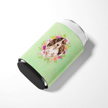 Load image into Gallery viewer, Brown Parti Cocker Spaniel Green Flowers Can or Bottle Hugger CK4412CC