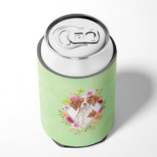 Load image into Gallery viewer, Brittany Spaniel Green Flowers Can or Bottle Hugger CK4414CC