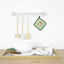 Load image into Gallery viewer, Brittany Spaniel Green Flowers Pot Holders - Set of 2 - Heat-Resistant Kitchen Essentials CK4414PTHD