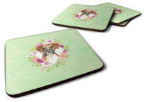 Load image into Gallery viewer, Boxer Green Flowers Coasters - Set of 4 Lightweight Foam, Absorbent Drink Coasters  CK4415FC