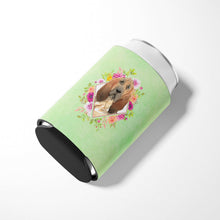 Load image into Gallery viewer, Bloodhound Green Flowers Can or Bottle Hugger CK4419CC