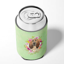 Load image into Gallery viewer, Bloodhound Green Flowers Can or Bottle Hugger CK4419CC
