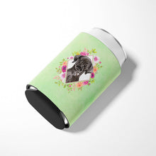 Load image into Gallery viewer, Black Labrador Green Flowers Can or Bottle Hugger CK4421CC