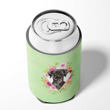 Load image into Gallery viewer, Black Labrador Green Flowers Can or Bottle Hugger CK4421CC