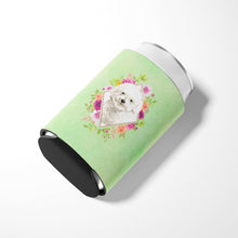 Load image into Gallery viewer, Bichon Frise Green Flowers Can or Bottle Hugger CK4423CC