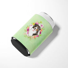 Load image into Gallery viewer, Bernese Mountain Dog Green Flowers Can or Bottle Hugger CK4424CC