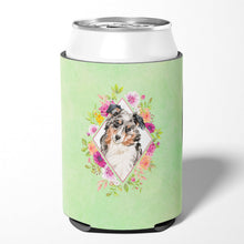 Load image into Gallery viewer, Australian Shepherd Green Flowers Can or Bottle Hugger CK4427CC