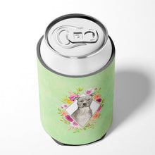 Load image into Gallery viewer, Blue Pit Bull Terrier Green Flowers Can or Bottle Hugger CK4429CC