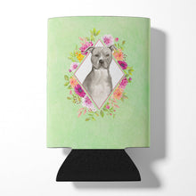Load image into Gallery viewer, Blue Pit Bull Terrier Green Flowers Can or Bottle Hugger CK4429CC