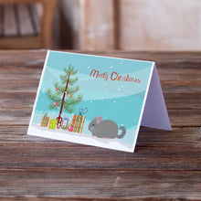 Load image into Gallery viewer, Agouti Chinchilla Merry Christmas Greeting Cards -  Blank Note Cards – 8-Pack of Artist-Designed Cards with Envelopes