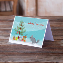 Load image into Gallery viewer, Foggy Chinchilla Merry Christmas Greeting Cards -  Blank Note Cards – 8-Pack of Artist-Designed Cards with Envelopes