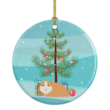 Load image into Gallery viewer, American Guinea Pig Merry Christmas Ornament - Round Ceramic Ornament – Artist-Designed Keepsake Decoration