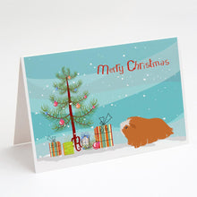 Load image into Gallery viewer, Peruvian Guinea Pig Merry Christmas Greeting Cards -  Blank Note Cards – 8-Pack of Artist-Designed Cards with Envelopes
