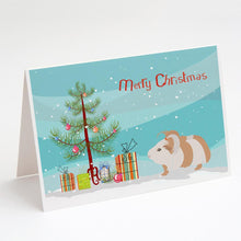 Load image into Gallery viewer, Silkie Guinea Pig Merry Christmas Greeting Cards -  Blank Note Cards – 8-Pack of Artist-Designed Cards with Envelopes