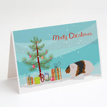 Load image into Gallery viewer, Teddy Guinea Pig Merry Christmas Greeting Cards -  Blank Note Cards – 8-Pack of Artist-Designed Cards with Envelopes