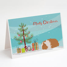 Load image into Gallery viewer, Texel Guinea Pig Merry Christmas Greeting Cards -  Blank Note Cards – 8-Pack of Artist-Designed Cards with Envelopes