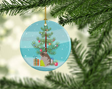 Load image into Gallery viewer, Dwarf Hamster Merry Christmas Ornament - Round Ceramic Ornament – Artist-Designed Keepsake Decoration