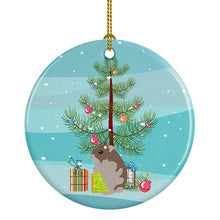 Load image into Gallery viewer, Dwarf Hamster Merry Christmas Ornament - Round Ceramic Ornament – Artist-Designed Keepsake Decoration