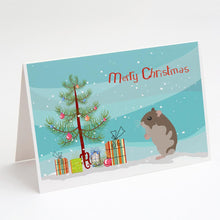 Load image into Gallery viewer, Dwarf Hamster Merry Christmas Greeting Cards -  Blank Note Cards – 8-Pack of Artist-Designed Cards with Envelopes