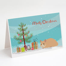 Load image into Gallery viewer, Syrian Golden Hamster Merry Christmas Greeting Cards -  Blank Note Cards – 8-Pack of Artist-Designed Cards with Envelopes
