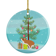 Load image into Gallery viewer, White Legged Hamster Merry Christmas Ornament - Round Ceramic Ornament – Artist-Designed Keepsake Decoration