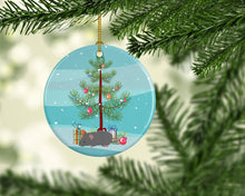 Load image into Gallery viewer, Australian Long Coated Mouse Merry Christmas Ornament - Round Ceramic Ornament – Artist-Designed Keepsake Decoration