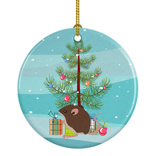 Load image into Gallery viewer, Baby Mouse Merry Christmas Ornament - Round Ceramic Ornament – Artist-Designed Keepsake Decoration