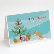 Load image into Gallery viewer, Gerbil Mouse Merry Christmas Greeting Cards -  Blank Note Cards – 8-Pack of Artist-Designed Cards with Envelopes