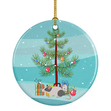 Load image into Gallery viewer, Japanese Mouse Merry Christmas Ornament - Round Ceramic Ornament – Artist-Designed Keepsake Decoration