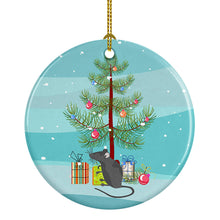 Load image into Gallery viewer, Satin Mouse Merry Christmas Ornament - Round Ceramic Ornament – Artist-Designed Keepsake Decoration