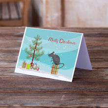 Load image into Gallery viewer, Satin Mouse Merry Christmas Greeting Cards -  Blank Note Cards – 8-Pack of Artist-Designed Cards with Envelopes