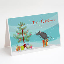 Load image into Gallery viewer, Satin Mouse Merry Christmas Greeting Cards -  Blank Note Cards – 8-Pack of Artist-Designed Cards with Envelopes