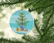 Load image into Gallery viewer, Blue Rat Merry Christmas Ornament - Round Ceramic Ornament – Artist-Designed Keepsake Decoration