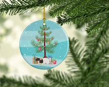 Load image into Gallery viewer, Dumbo Rat Merry Christmas Ornament - Round Ceramic Ornament – Artist-Designed Keepsake Decoration