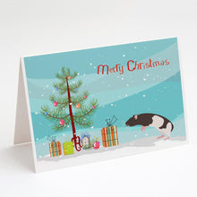 Load image into Gallery viewer, Tailless Rat Merry Christmas Greeting Cards -  Blank Note Cards – 8-Pack of Artist-Designed Cards with Envelopes