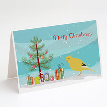 Load image into Gallery viewer, Border Canary Merry Christmas Greeting Cards -  Blank Note Cards – 8-Pack of Artist-Designed Cards with Envelopes