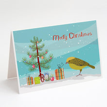 Load image into Gallery viewer, Lizard Canary Merry Christmas Greeting Cards -  Blank Note Cards – 8-Pack of Artist-Designed Cards with Envelopes