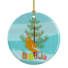 Load image into Gallery viewer, Norwich Canary Merry Christmas Ornament - Round Ceramic Ornament – Artist-Designed Keepsake Decoration