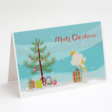 Load image into Gallery viewer, Parisian Trumpeter Canary Merry Christmas Greeting Cards -  Blank Note Cards – 8-Pack of Artist-Designed Cards with Envelopes