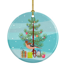 Load image into Gallery viewer, Finch Merry Christmas Ornament - Round Ceramic Ornament – Artist-Designed Keepsake Decoration
