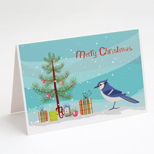 Load image into Gallery viewer, Jay Bird Merry Christmas Greeting Cards -  Blank Note Cards – 8-Pack of Artist-Designed Cards with Envelopes