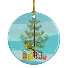 Load image into Gallery viewer, Siskin Merry Christmas Ornament - Round Ceramic Ornament – Artist-Designed Keepsake Decoration