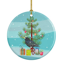 Load image into Gallery viewer, Starling Merry Christmas Ornament - Round Ceramic Ornament – Artist-Designed Keepsake Decoration