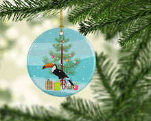 Load image into Gallery viewer, Toucan Merry Christmas Ornament - Round Ceramic Ornament – Artist-Designed Keepsake Decoration