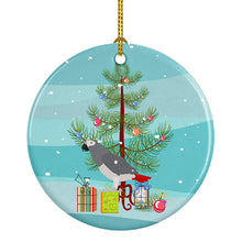 Load image into Gallery viewer, African Grey Parrot Merry Christmas Ornament - Round Ceramic Ornament – Artist-Designed Keepsake Decoration