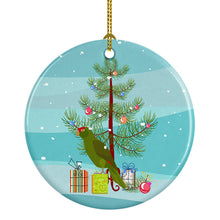Load image into Gallery viewer, Amazon Parrot Merry Christmas Ornament - Round Ceramic Ornament – Artist-Designed Keepsake Decoration